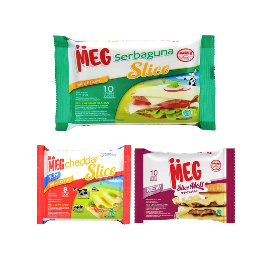 

Meg New Full Of Taste Keju Cedar Olahan Halal Slice Melt Processed Cheddar Cheese Kemasan 136g 150g 160g / 136 150 160 gram Isi 8 / 10 Lembar Lembaran Sheet Sheets Snow Brand Megmilk Dari Susu From Milk Ready Pekanbaru Riau Indonesia Free Ongkir COD Ojek