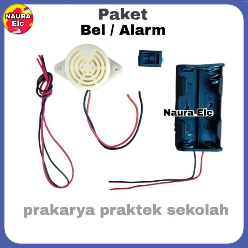 Paket Rangkaian Listrik Bel Alarm Prakarya Praktek Sekolah SD