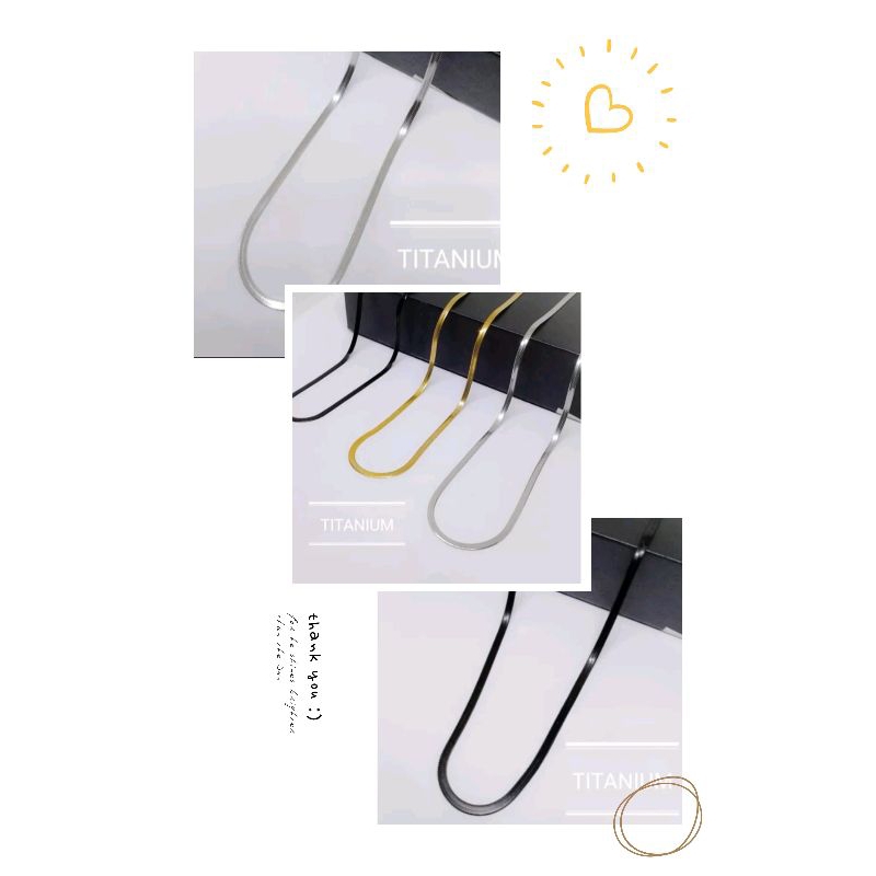Kalung titanium anti luntur kalung wanita dan laki-laki 100%titanium