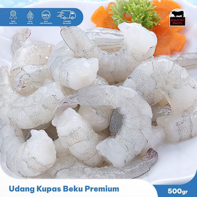 

Udang Kupas Beku Peeled Shrimp Premium 500gr HealthyWagyu