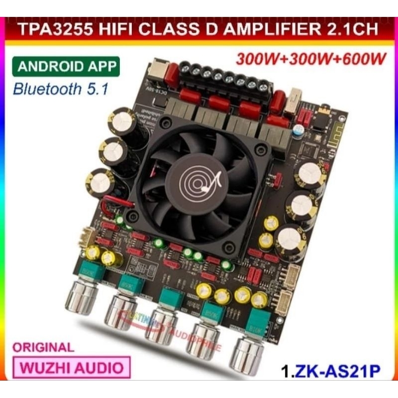 ZK-AS21P (TPA3256) Amplifier Bluetooth DIY