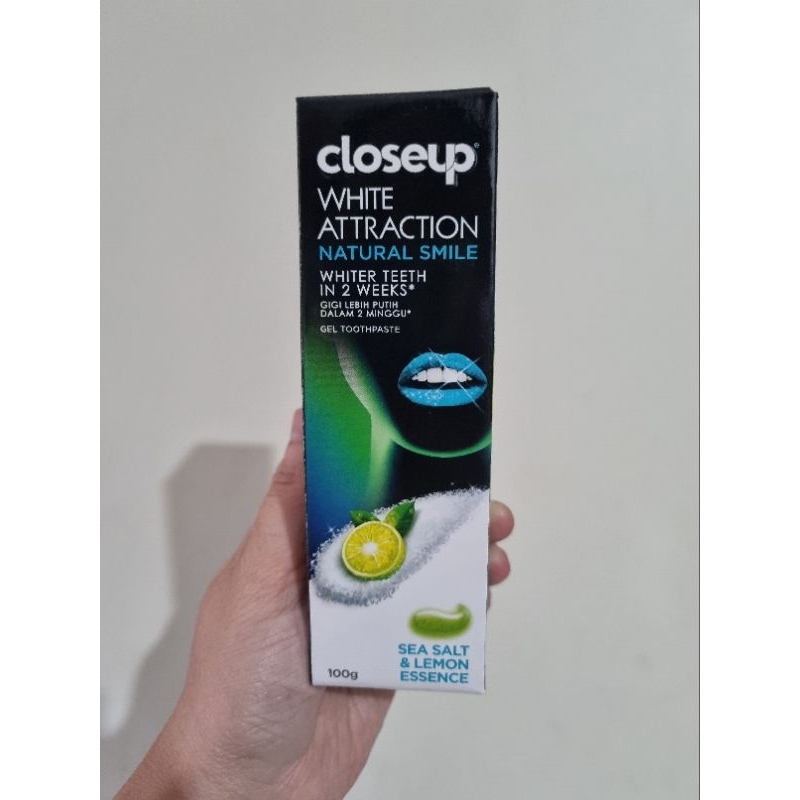 CLOSEUP CLOSE UP toothpaste pasta gigi odol white attraction natural smile seasalt lemon essence 100