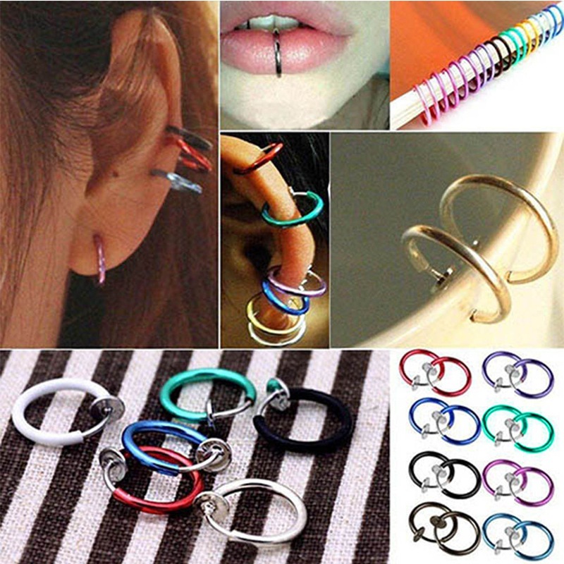 COD 1 Pcs Anting Ring Jepit/Anting Jepit/Anting Non Tindik/Anting Bulat Jepit/Anting Bulat Non Tindi