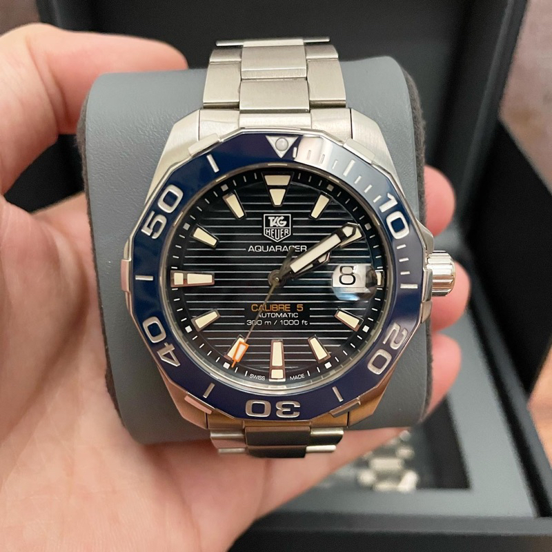 tag heuer aquaracer cal 5 ceramic blue automatic original