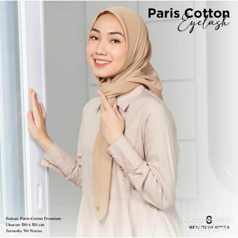 Hijab UmamaScarves paris cotton eyelash lasercut metal logo S paris