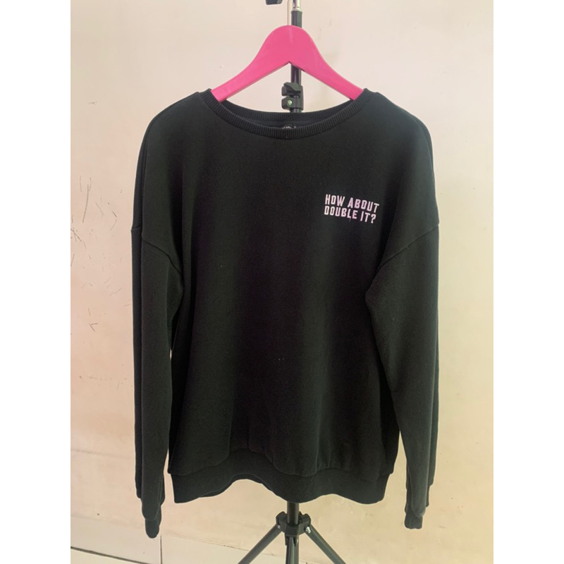 sweater korea depan belakang sablon