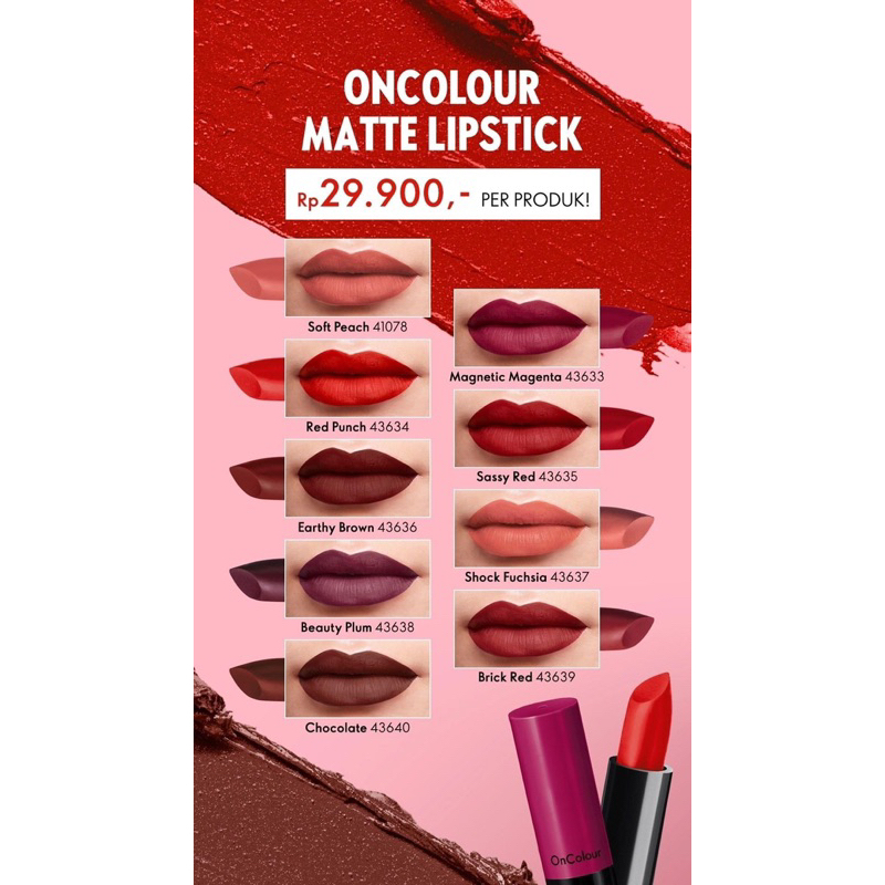 lipstik oncolour matte oriflame promo