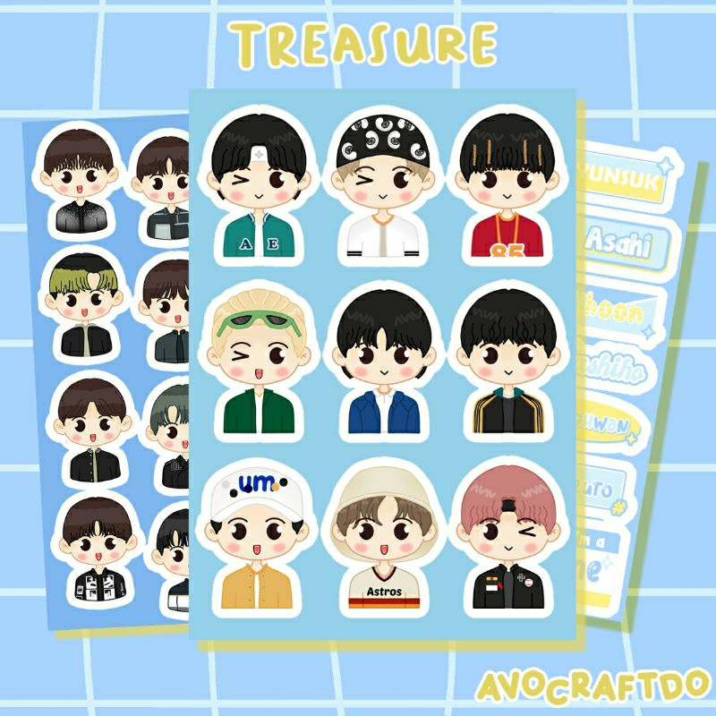 

[ AVOCRAFTDO ] Sticker Kpop Treasure Die Cut