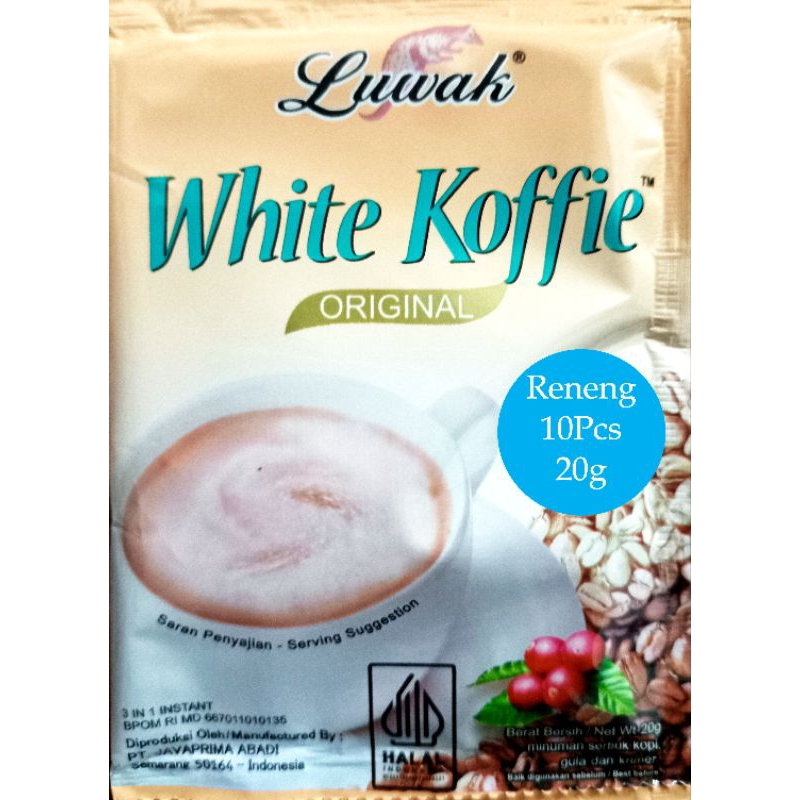 

Luwak White Coffee Original 20g Renceng (isi10 pcs/sachet)