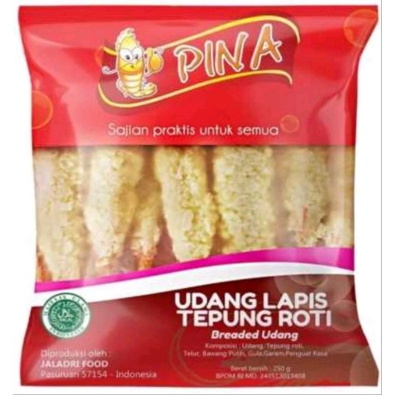 

Pina/pipi Udang Lapis Tepung Roti 250gram Isi.10pcs