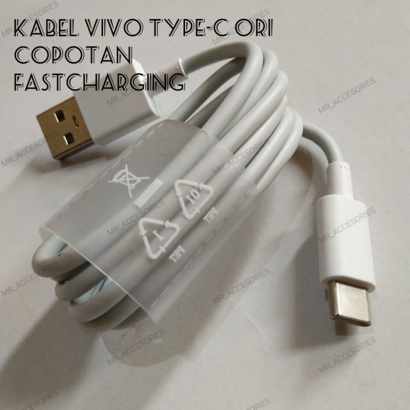 Kabel Data Vivo Type C Original Fast Charging Y30 Y30i Y31 Y33 Y50 Y21 V19 X50 Asli Bawaan Hp
