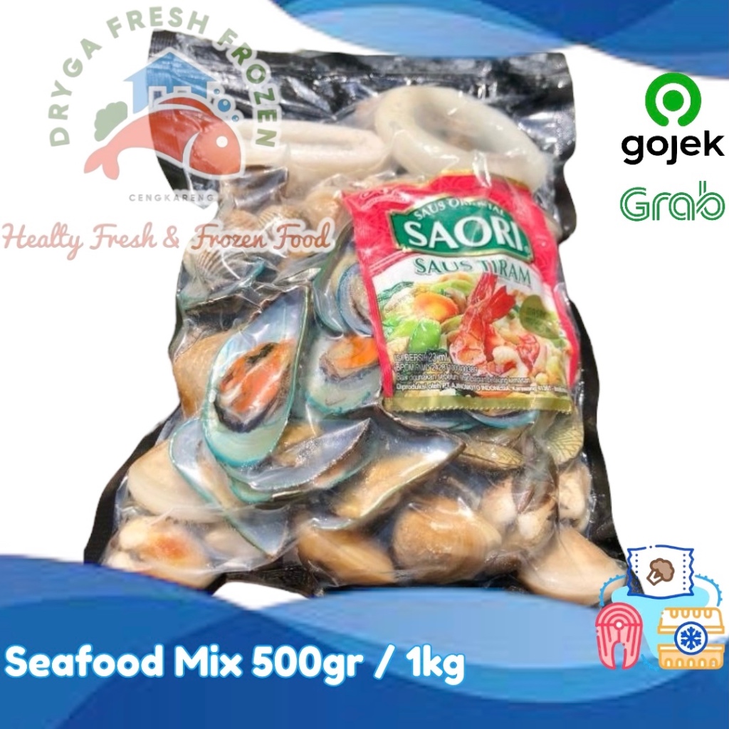 

Seafood Mix 500gr 1kg +Saori Saus Tiram