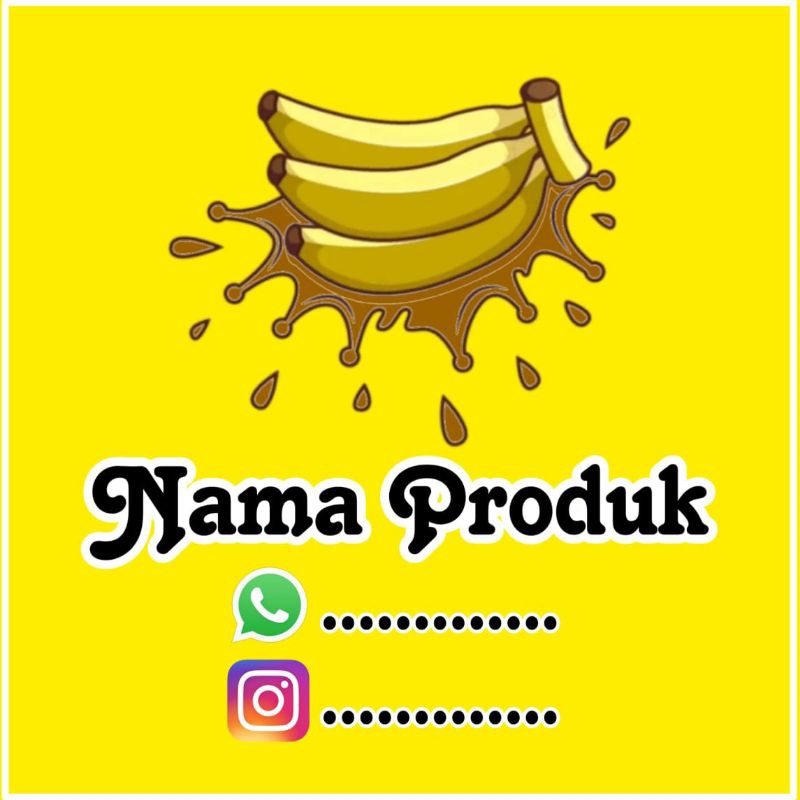 

STIKER PRODUK CEMILAN PISAN / PISANG SALE / PISANG KEJU (Minimal order 100 buah)