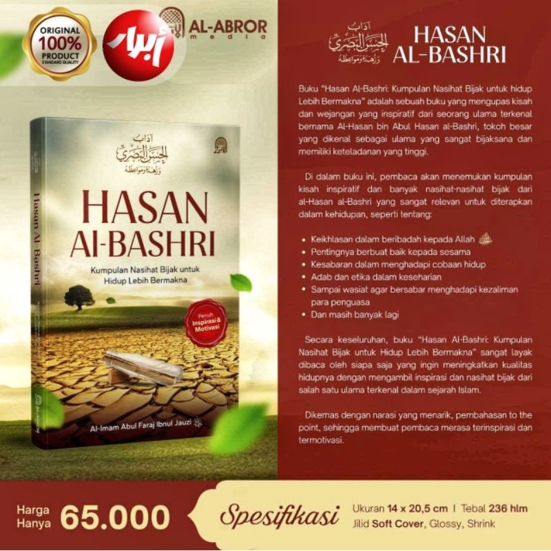 Buku HASAN AL-BASHRI - al-abror media - kumpulan nasihat bijak untuk hidup lebih bermakna - kisah ha
