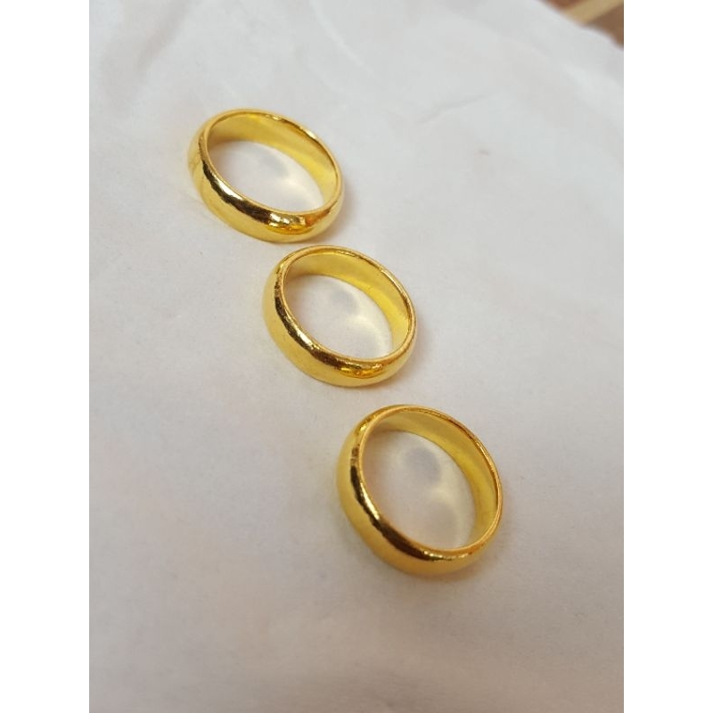 Cincin Polos Kawin Lapis Emas Warna Kuning 24k