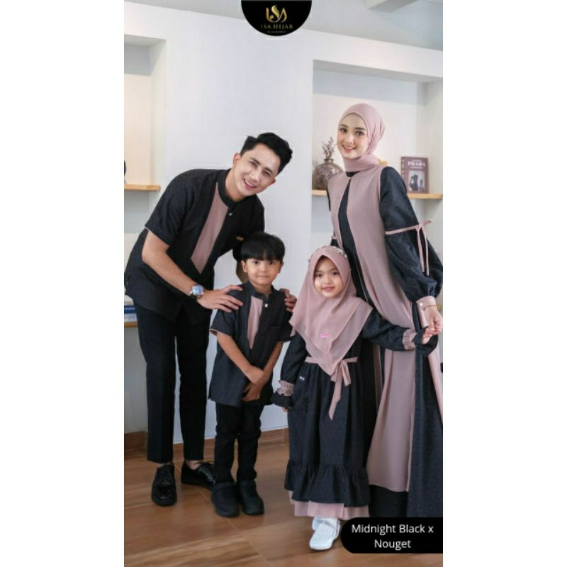 [READY] Sarimbit 2024, Sovanna Series by Isa hijab, sarimbit keluarga, gamis embos, gamis polos, gam