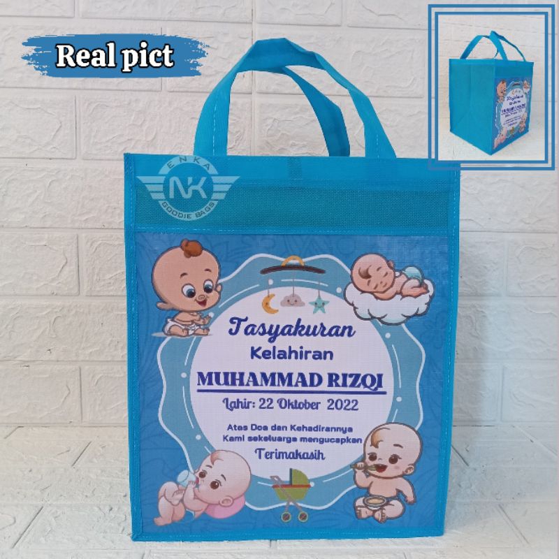 

Tas Tasyakuran / Tas Aqiqah / Tas Kelahiran Anak / Harga yang tertulis 1 pack (isi 10 pcs) minim order 2 pack