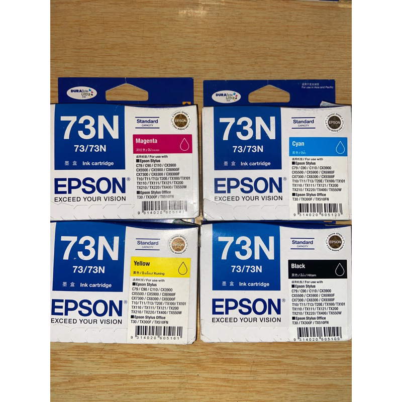 Tinta Epson 73N (B.C.M.Y)  Original FOR Printer Epson Stylus C79, C90, CX3900, CX5500, CX5900, CX690