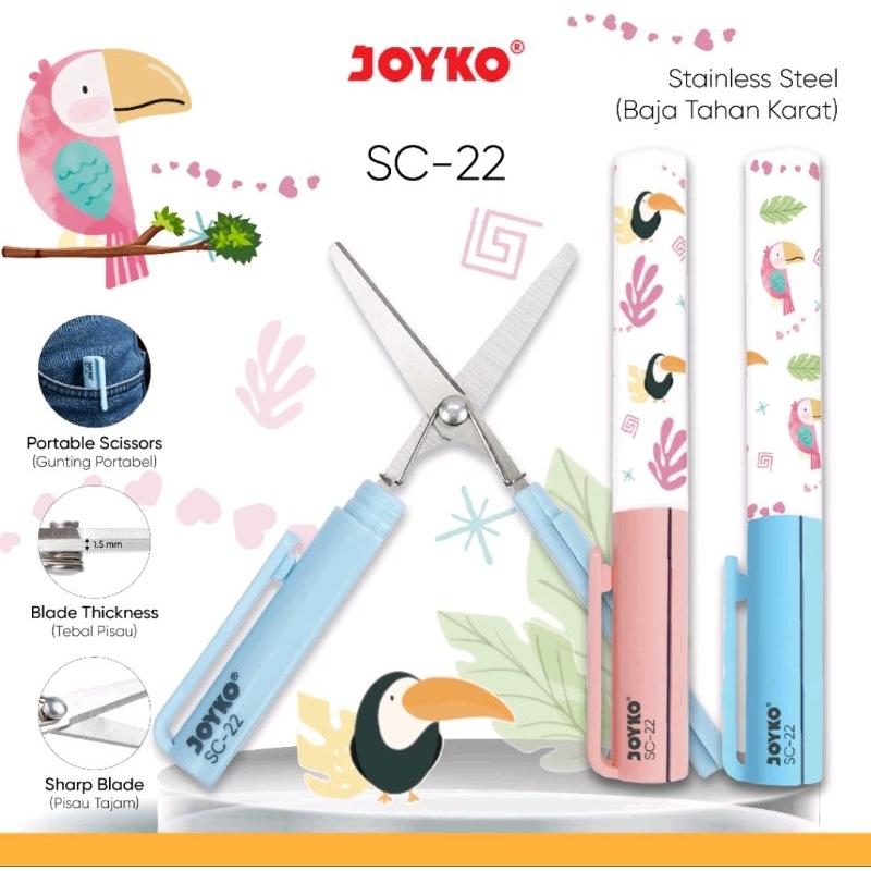 

Joyko Scissors SC-22 Gunting Portabel