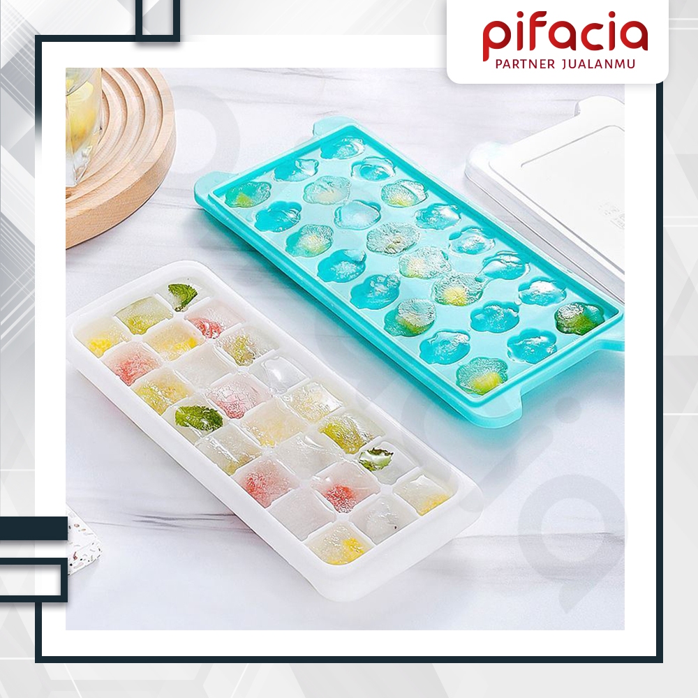 Cetakan Es Batu Silikon Tempat Cetak Puding Dengan Tutup Anti Pecah