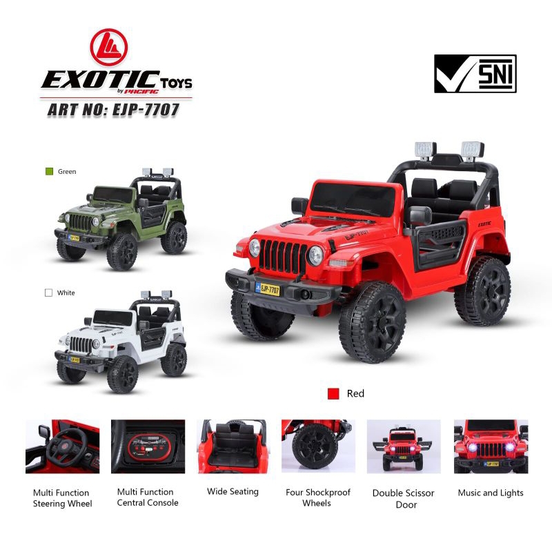 Mobil Aki JEEP EJP 7707 Exotic Toys Mainan Anak Mobilan