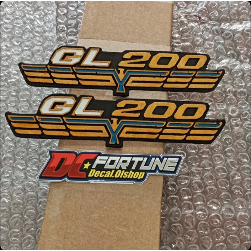 logo emblem box accu honda gl 200 garuda biru