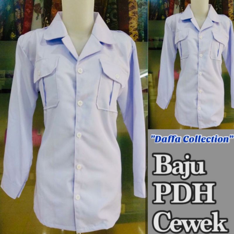 Kemeja putih polos wanita kerja kantor PNS Guru PPL atasan baju kantoran cewek jumbo terlaris COD