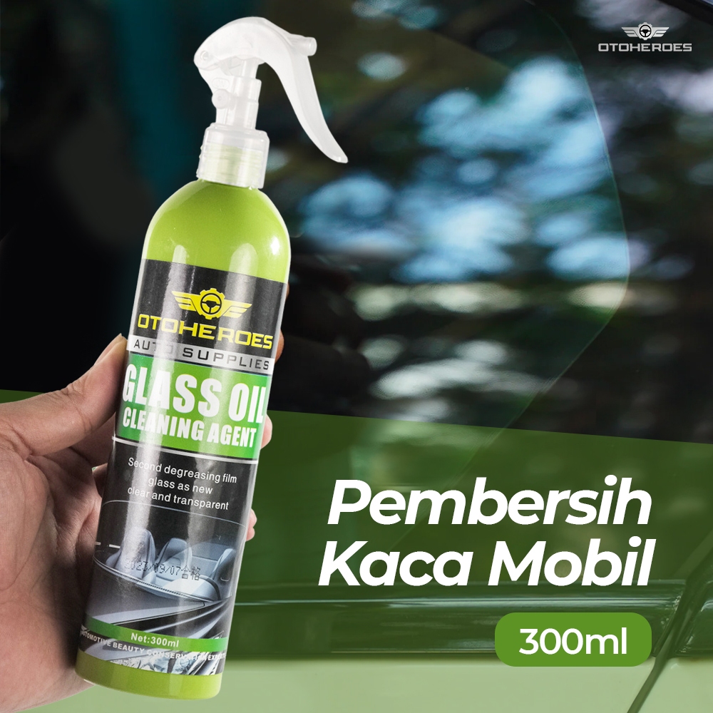 Pembersih Noda Minyak Kotoran Kaca Bening Mobil Meja Jendela Rumah Glass Oil Film Remover Foam 450ml