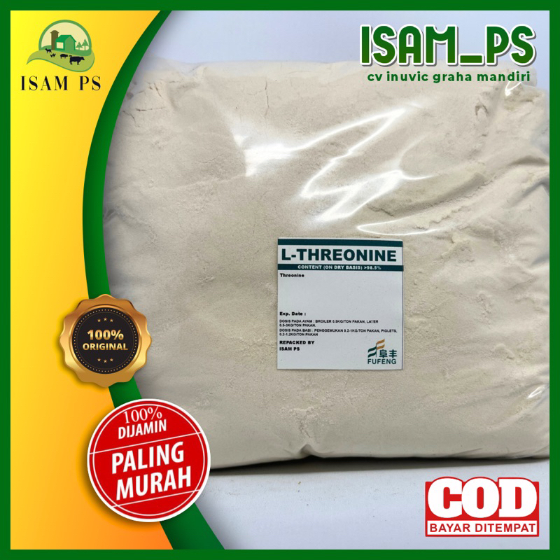 L THREONINE tambahan asam amino untuk hewan ternak 1kg threonine