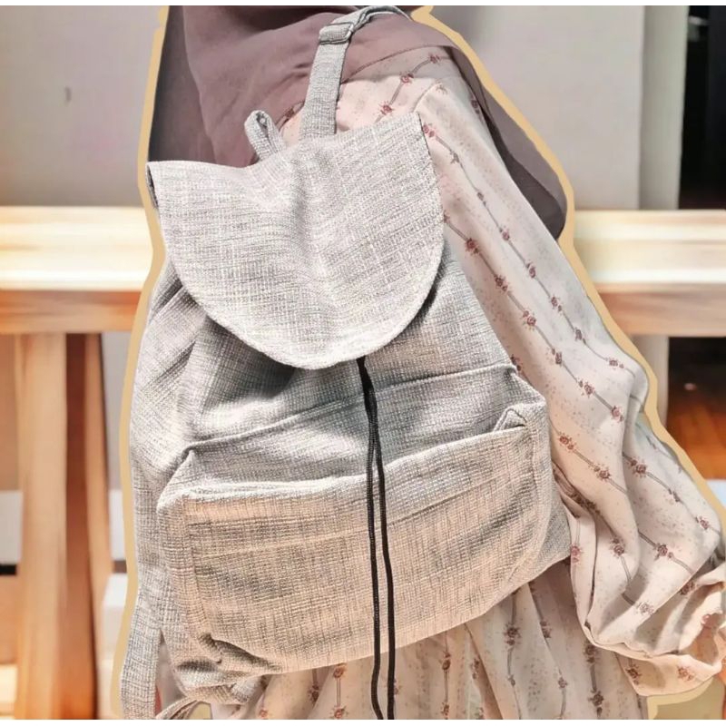 TAS RANSEL KANVAS SERUT VANIA TAS SEKOLAH TAS PUNGGUNG WANITA
