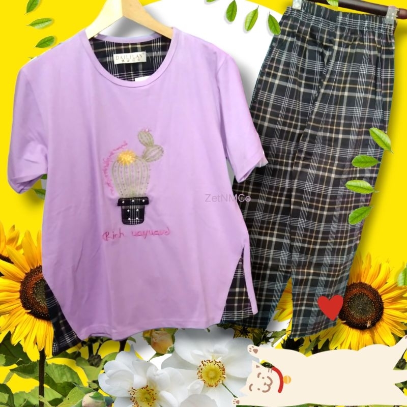 [ZetNM] Baju Tidur Kaos Tidur Setelan Remaja Dewasa Simple