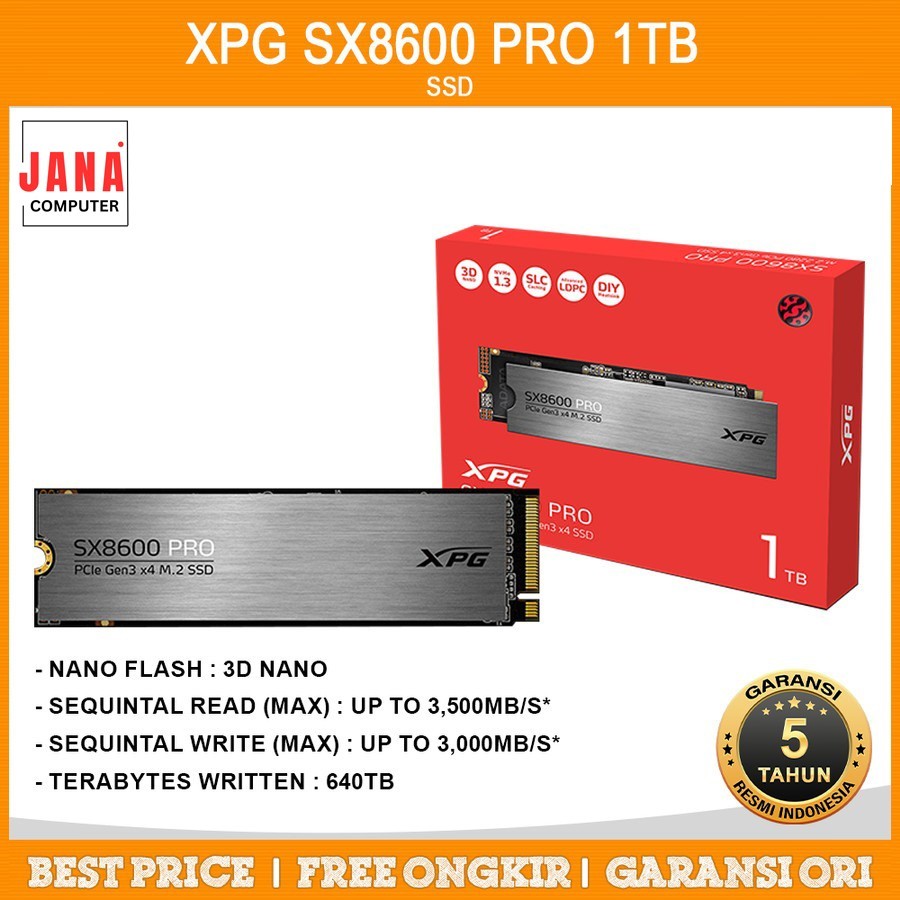 SSD ADATA XPG SX8600 PRO 1TB - SSD M.2 NVMe PCIe Gen 3x4