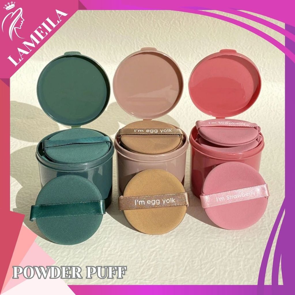 Lameila Powder Puff Spons Puff Make Up Set 7 in 1 Foundation Beauty Blende Lembut Bedak Powder Puff 