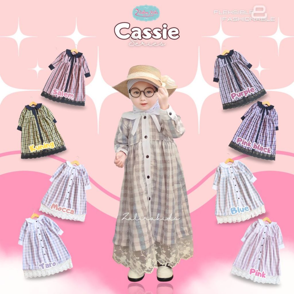 ZALIRA KIDS Cassie Series Original Gamis anak perempuan terlaris usia 3 - 6 tahun Dress anak perempuan mewah