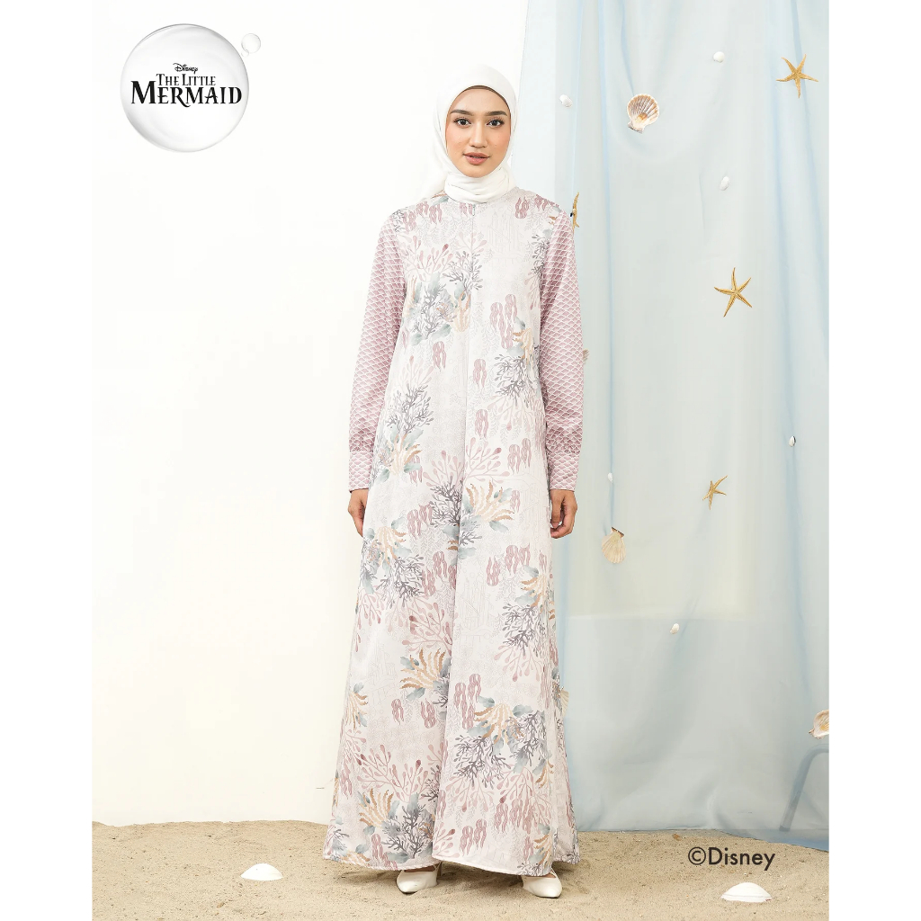 Mermaid Under The Sea Dress By Geulis ORI (DUSTY PINK L SIAP KIRIM)