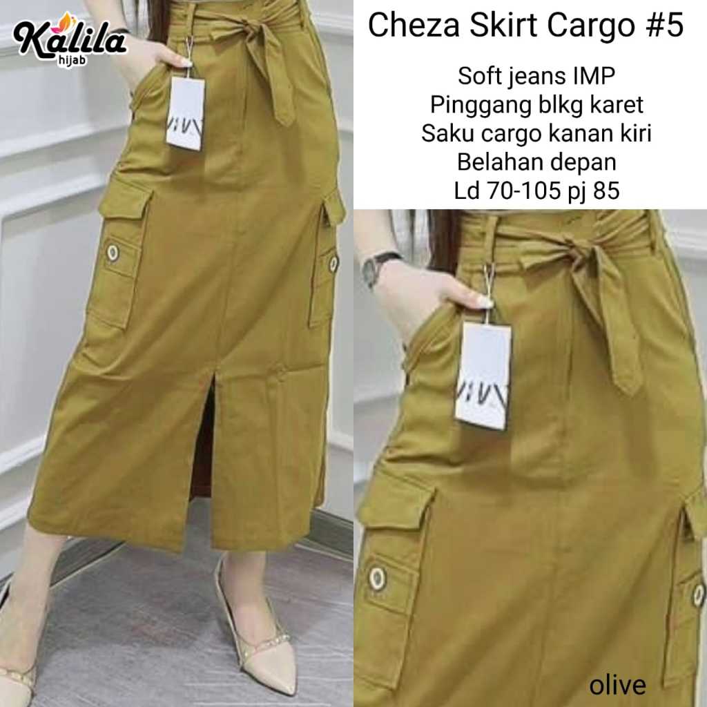 CHEZA SKIRT CARGO/ ROK WANITA/ BAWAHAN WANITA/ ROK CARGO WANITA