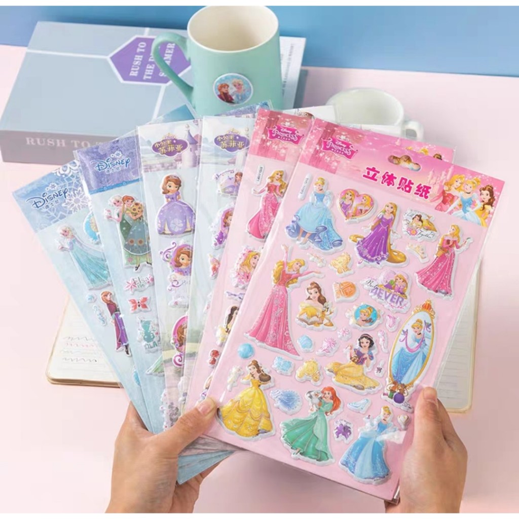 

Stiker Timbul Karakter; Disney, Cars, Frozen, Sofia, Princess, Dino, Lebah, Dll 26x15cm