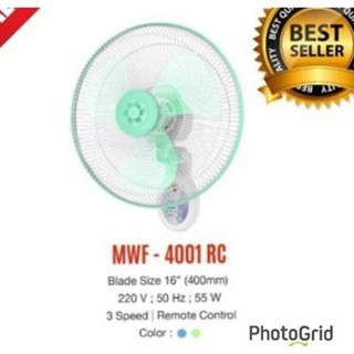 Maspion Kipas angin dinding remote 16" MWF 4001 RC
