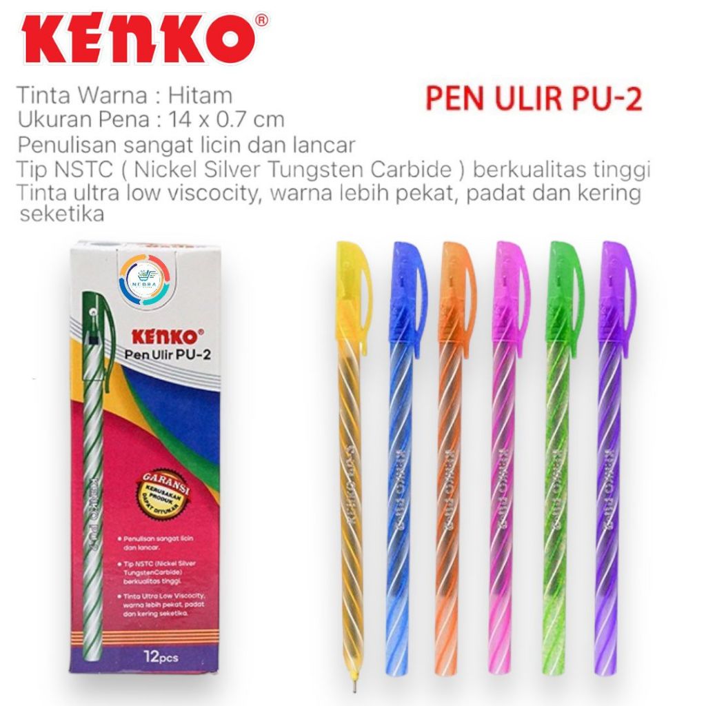 

Kenko Ball Pen Pena Ulir PU 2 - 0.5m m Hitam (1 Pcs)