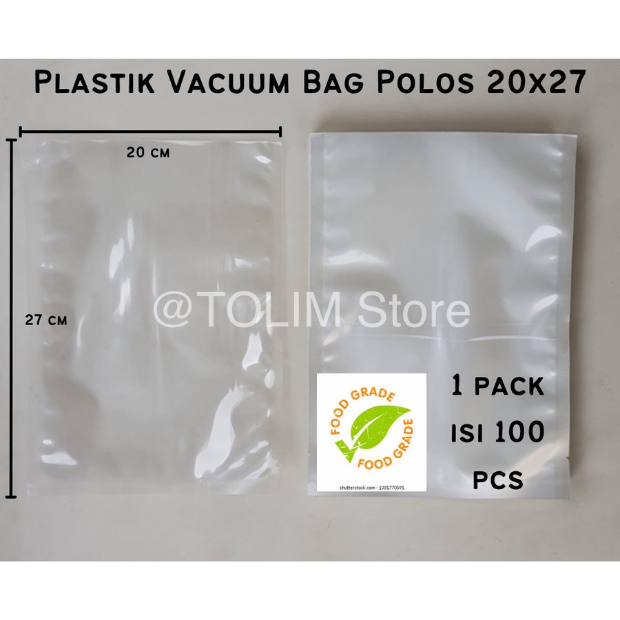 20x27 Plastik Vakum Polos Plastik Vacuum Polos Plastik Vakum Makanan Vacuum Bag Polos Plastik Vakum 