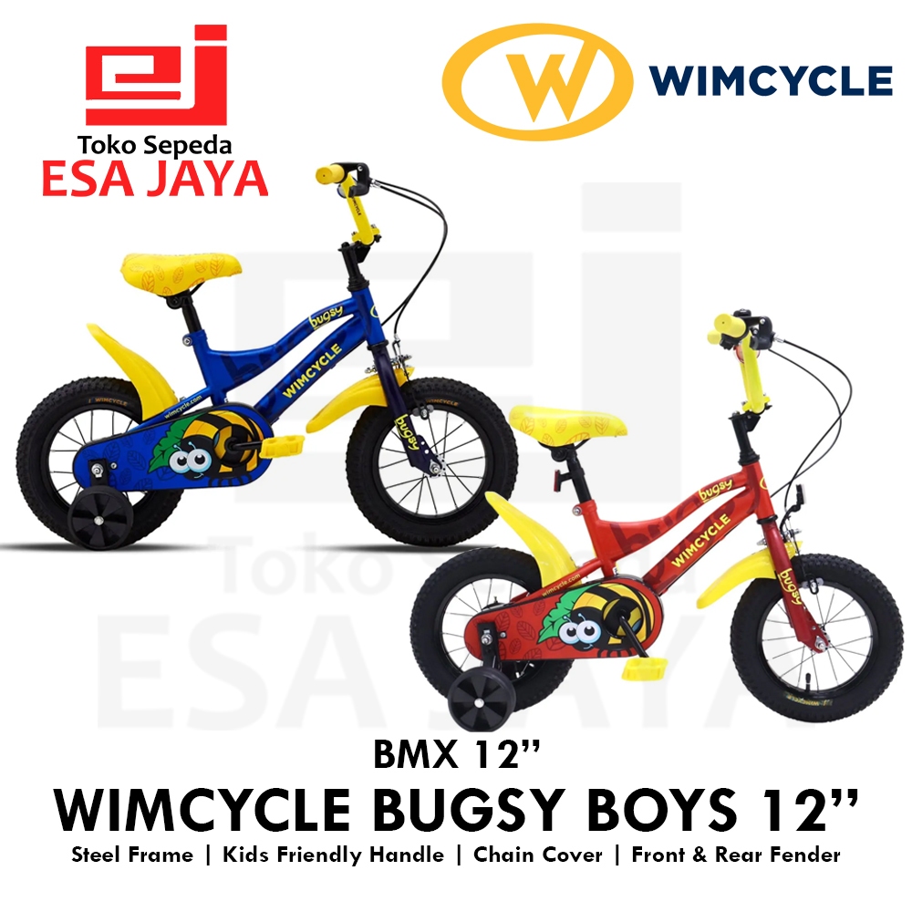 Sepeda Anak Laki Laki 12" Wimcycle Bugsy Boys BMX 12 inch