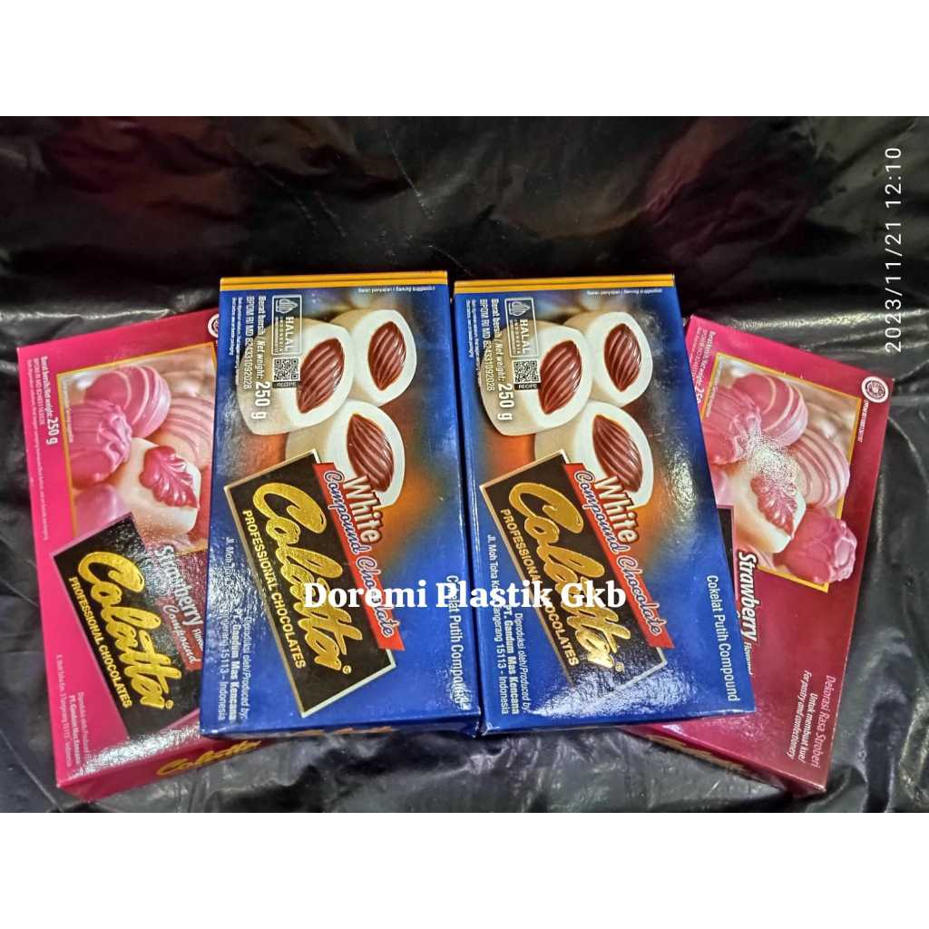 

colatta Compound Coklat / Chocolate Blok 250gr / Coklat Blok DCC 250 gr / Colatta Dark Chocolate / Colatta White / Colatta Strawberry / Coklat batang collata enak