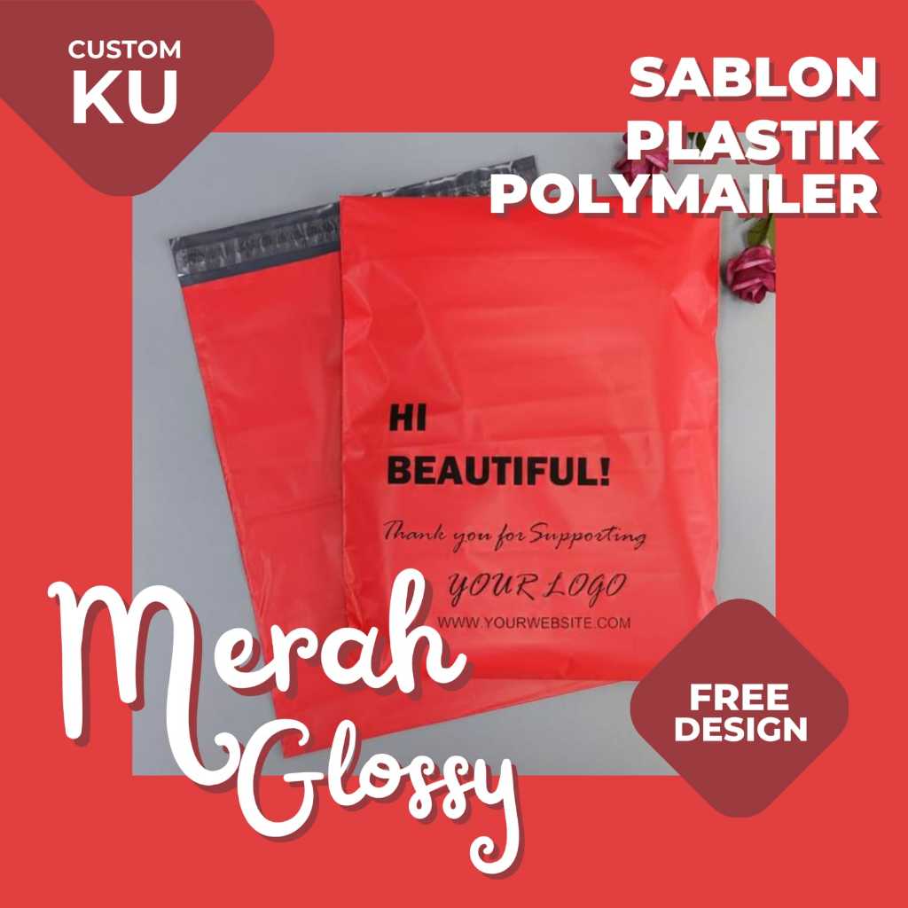 

COSTUM PLASTIK SABLON POLYMAILER PREMIUM MERAH EDITION