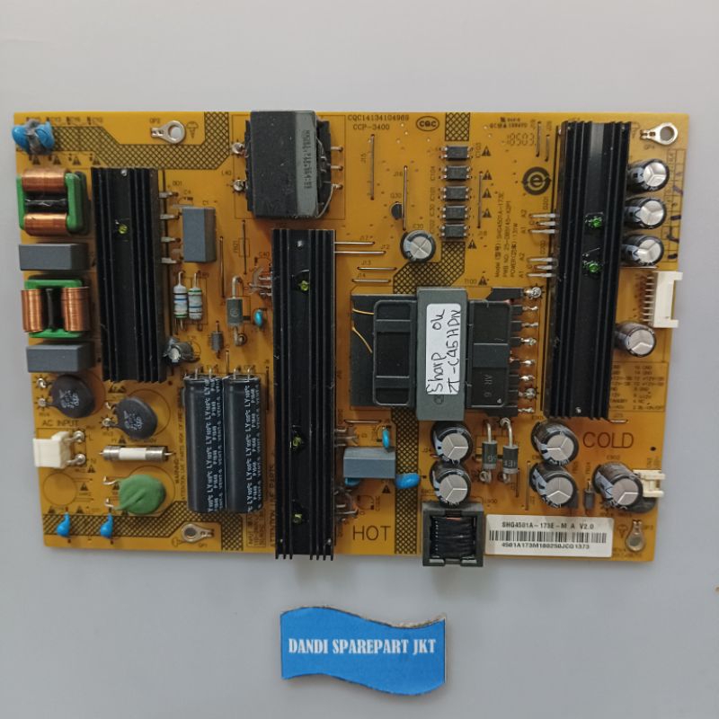 psu sharp 2t-c45ad1x - power suplay - power suplay sharp 2t-c45ad1x 45 inch - mesin tv led