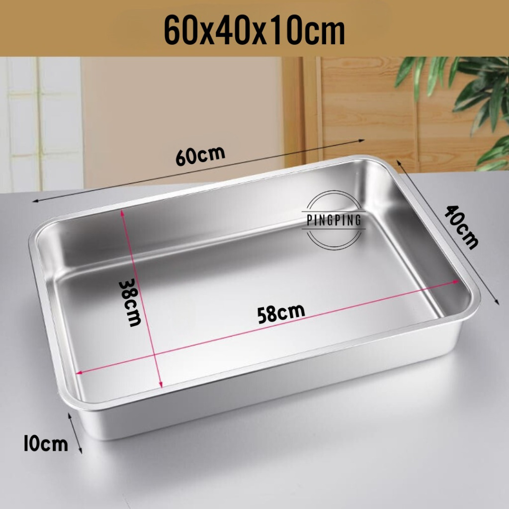New Nampan Stainless Steel / Nampan Baki Stainless Steel / Nampan Kotak Stainless Steel