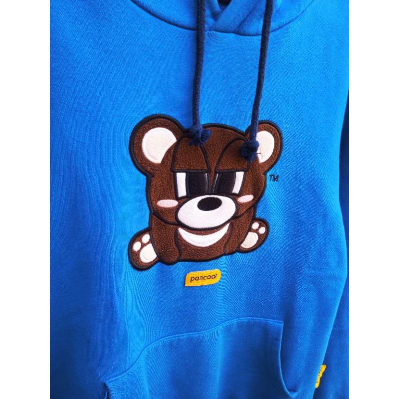 Hoodie pancoat biru pop bear