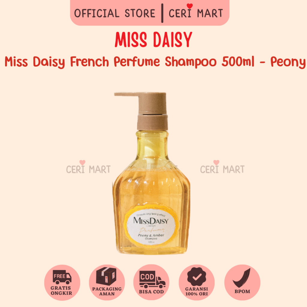 MISS DAISY French Perfume Shampoo Peony & Amber 500ml shampo anti ketombe bpom