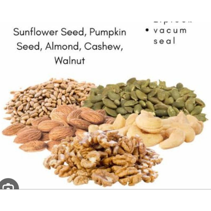 

500 gram mix Aktivated Almond Utuh Mede Utuh Walnut Pumpkin Sunflower