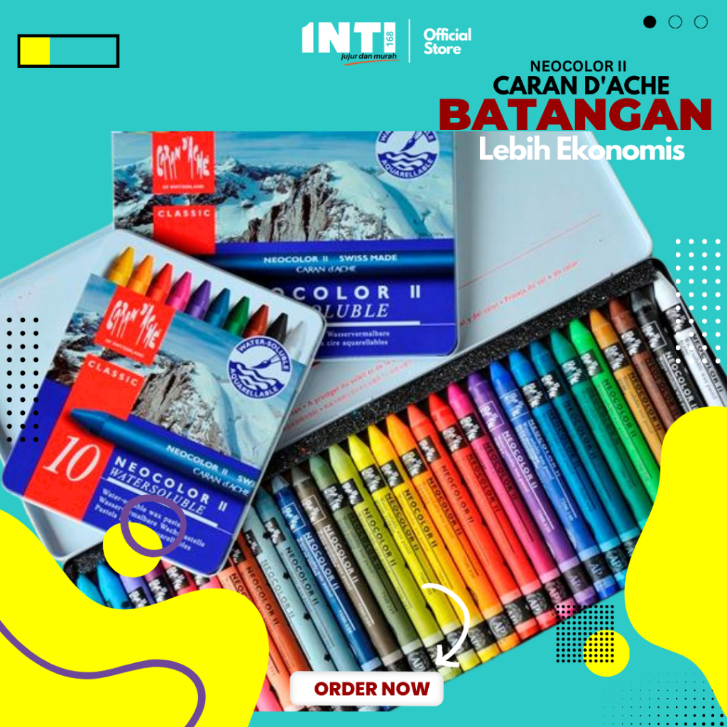 

Crayon Carandache Neocolor 1/2 40 Warna Watersoluble (Ecer/Batangan)