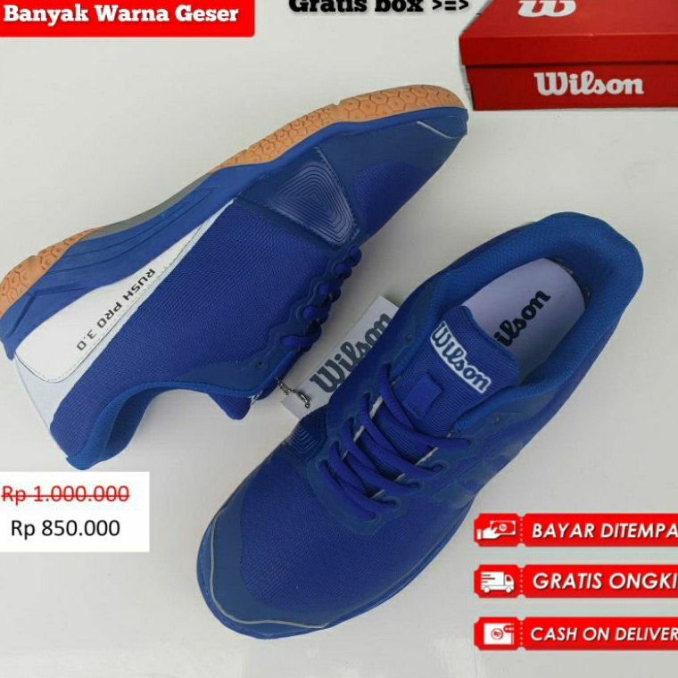 ✦Promo✦ - Sepatu Tenis Wilson Sepatu Olahraga Tenis Wilson Sepatu Wilson Rush Pro 3.0 Original